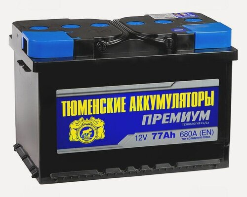Изображение товара Аккумулятор автомобильный TYUMEN BATTERY PREMIUM 77 А/ч 680 А прям. пол. Росс. авто (278х175х190)