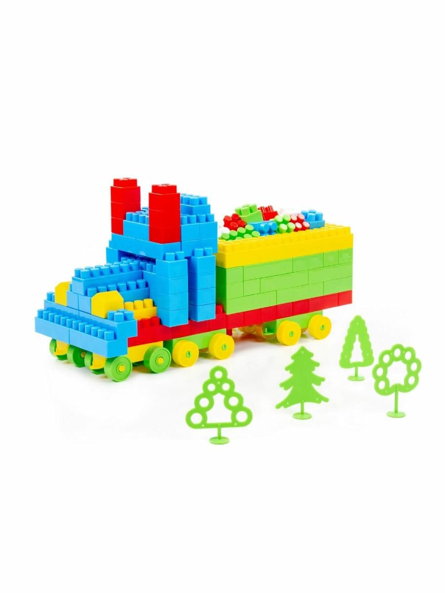 Конструктор крупный Строитель, 350 элементов — фото 1