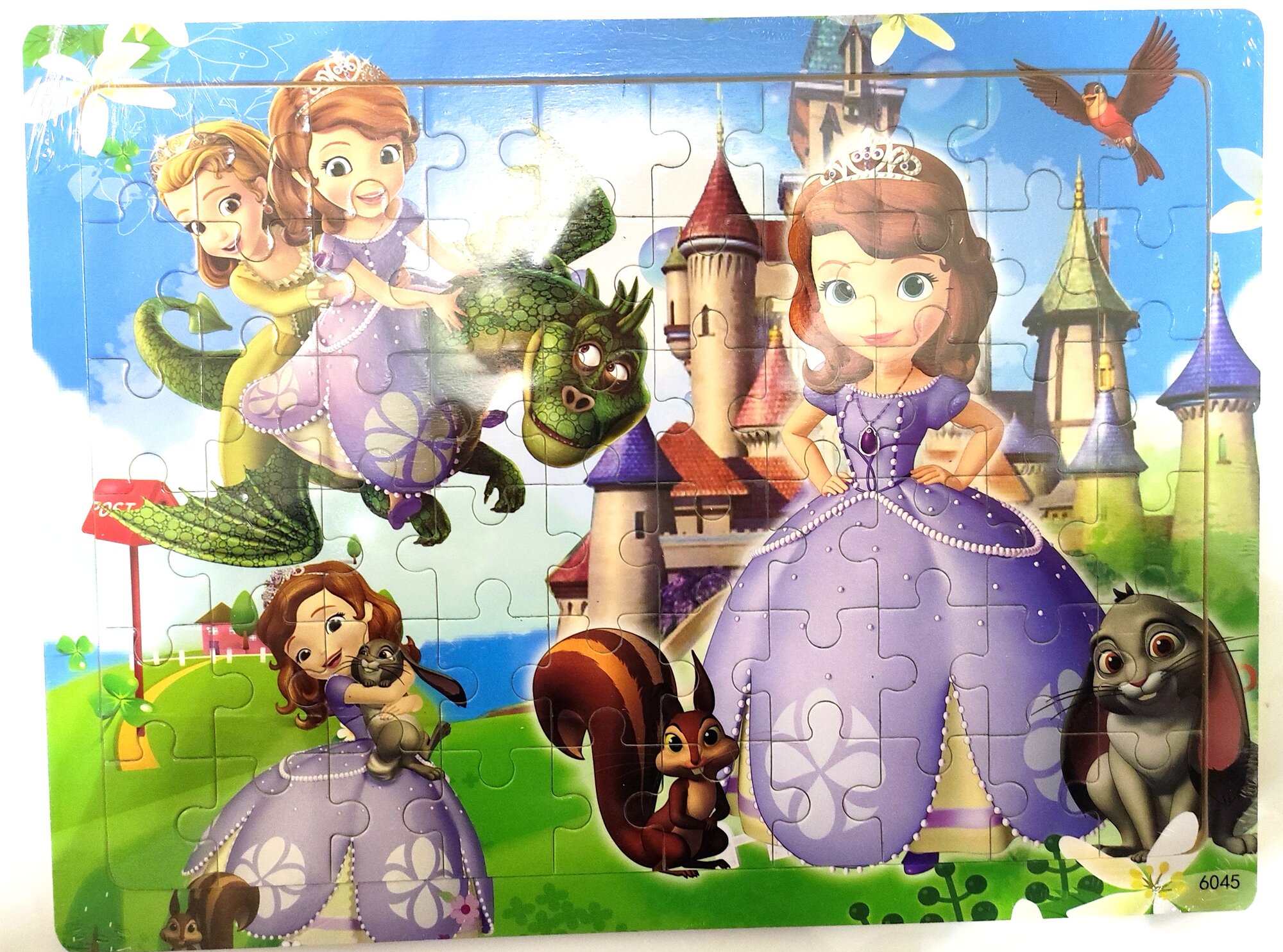 Пазлы Деревянные для детей 60 элементов Принцесса — фото 1