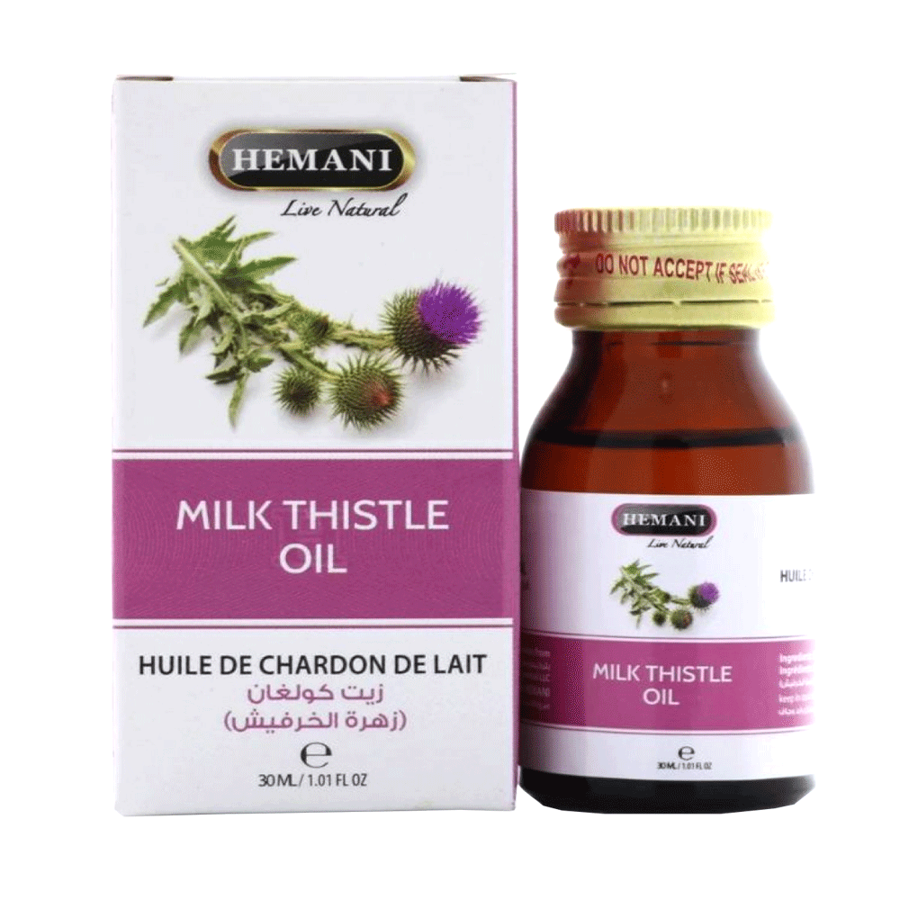 Hemani Live Natural Milk Thistle Oil 30 мл — масло расторопши холодного отжима для поддержки печени