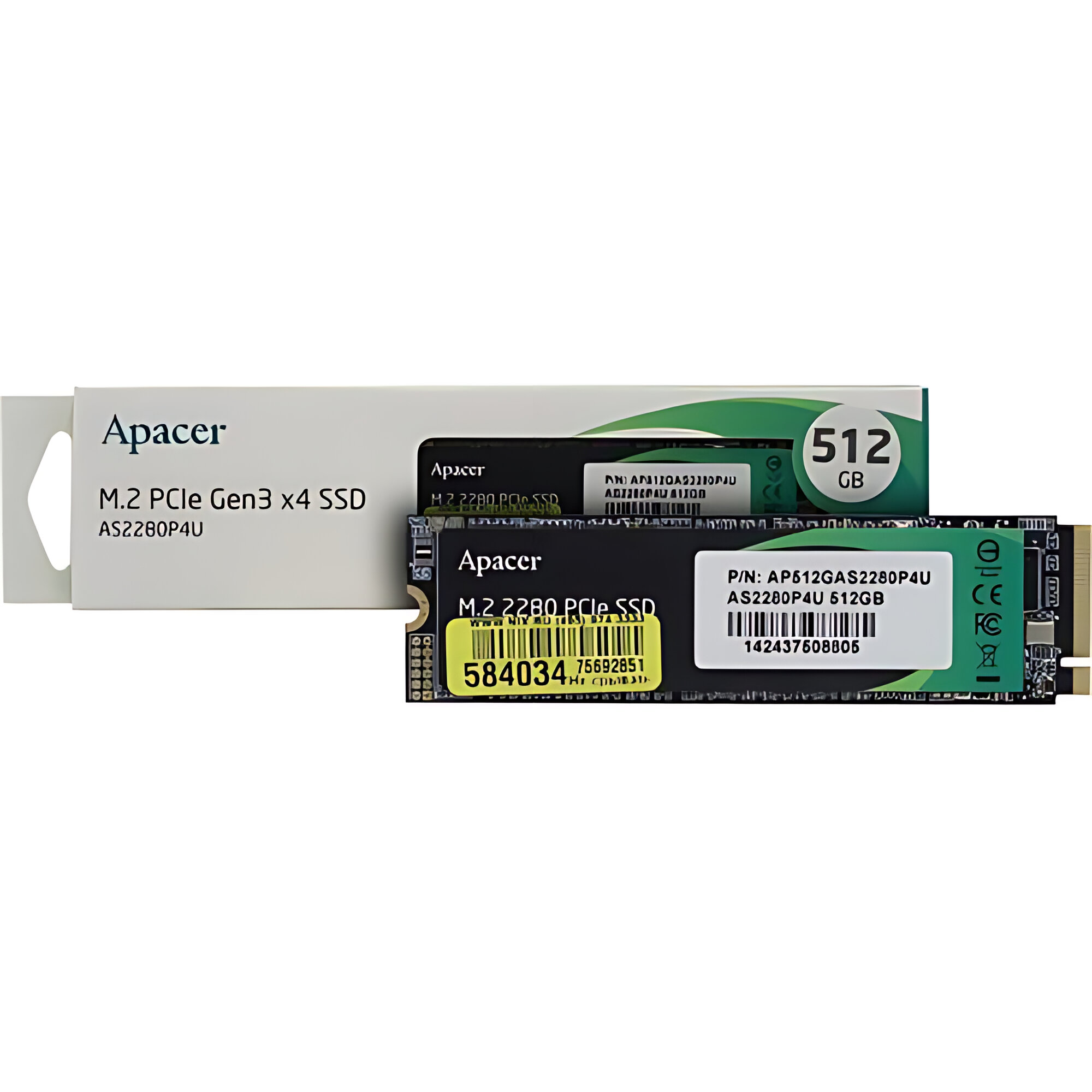 Твердотельный накопитель APACER SSD M.2 PCIE 512GB AP512GAS2280P4U-1