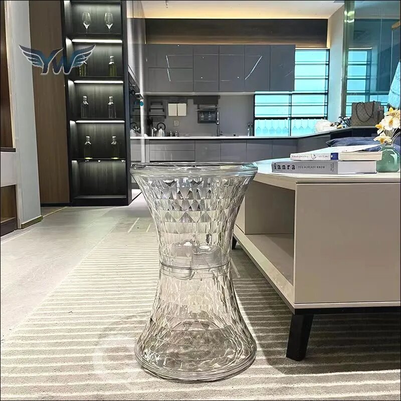 Табурет YW из ABS пластика, с геометрическим рисунком, 48x31 см, готов к использованию — фото 1