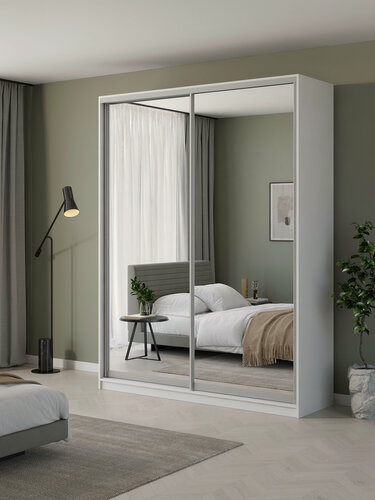 Изображение товара Шкаф купе Матэрна для одежды белый зеркальный 170 х 58 х 240 см