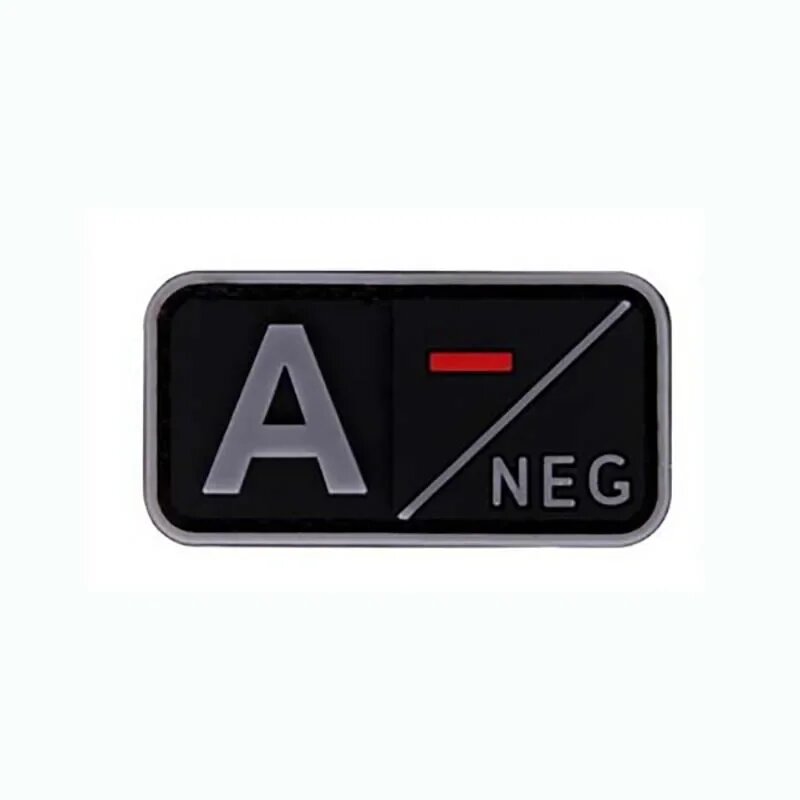 Патч A NEG, группа крови, ПВХ, серый