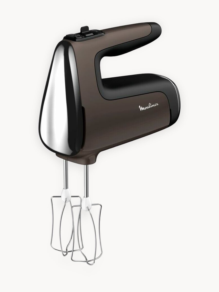 Миксер кухонный электрический Moulinex Powermix Silence HM653910, ручной, с насадкой-блендером и мини-измельчителем, 600 Вт, черный