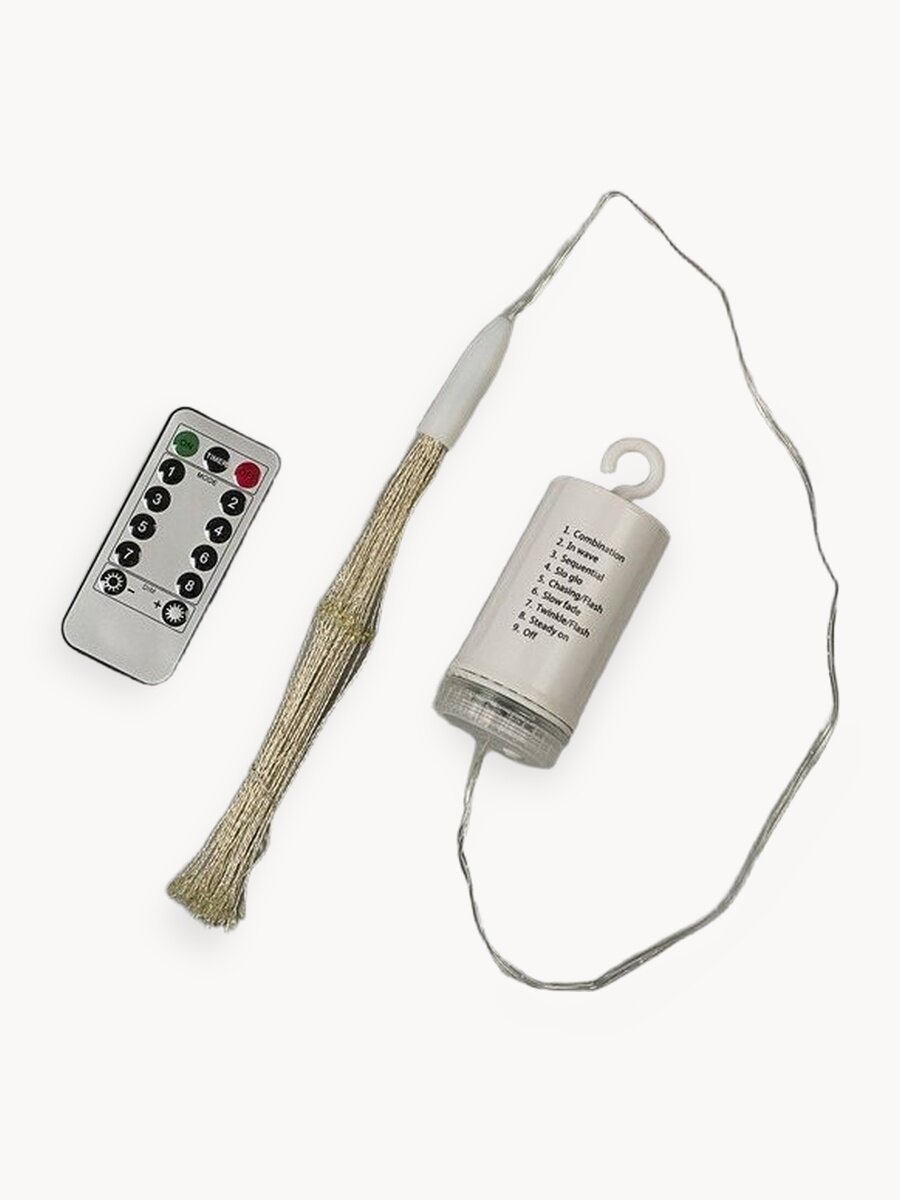 Светодиодная фигура «Салют» 20 см, роса, батарейки ААх4 (не в комплекте), 8 режимов, свечение синее и белое