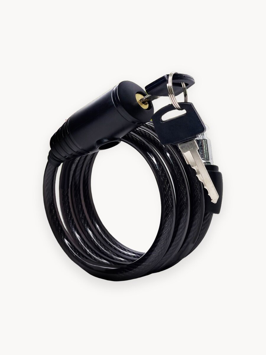 Замок велосипедный тросовый с ключом, замок для коляски, для самоката, 650 мм