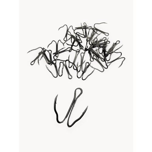 Рыболовные крючки двойники для жерлиц на щуку №6-30 шт