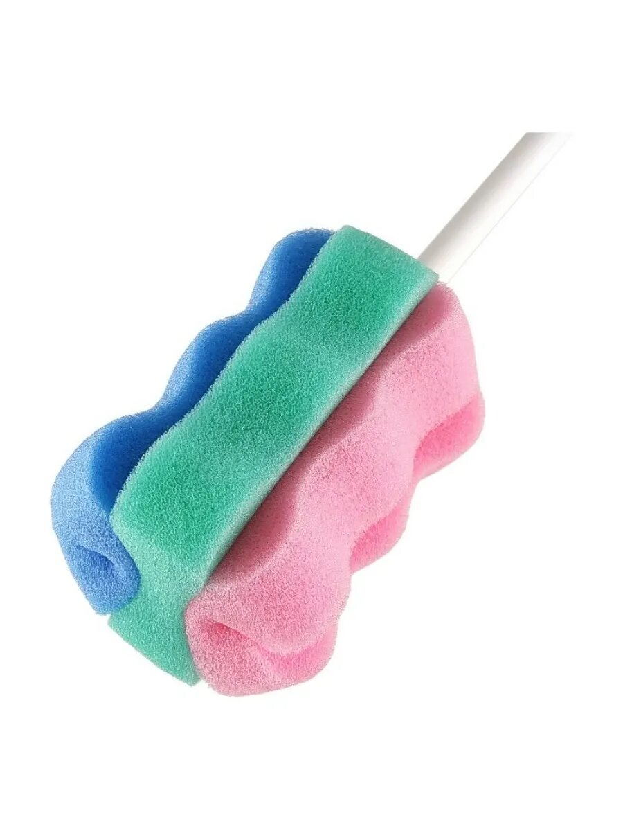 Губка для мытья посуды с ручкой (с антибакт. пропиткой) — фото 1