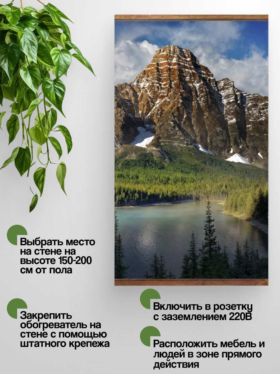 Электрообогреватель настенный Домашний очаг Горы, инфракрасный — фото 1