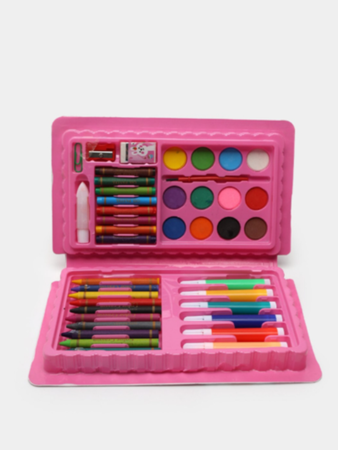 Набор для рисования 42 предмета, цветные карандаши и краски для детей — фото 1