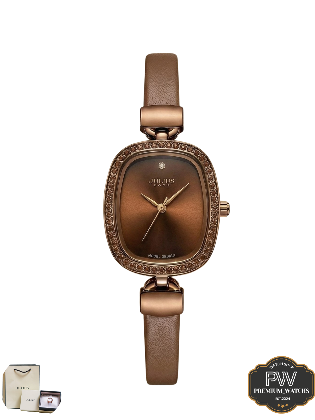 Наручные часы JULIUS Классика, 332101 серебристый/золотистый/серый — фото 1