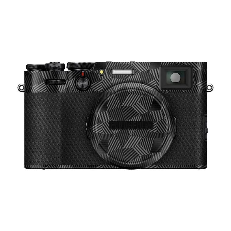 Защитная пленка для камеры Fujifilm X100V с темно-серым геометрическим и матричным черным рисунком, полная защита для