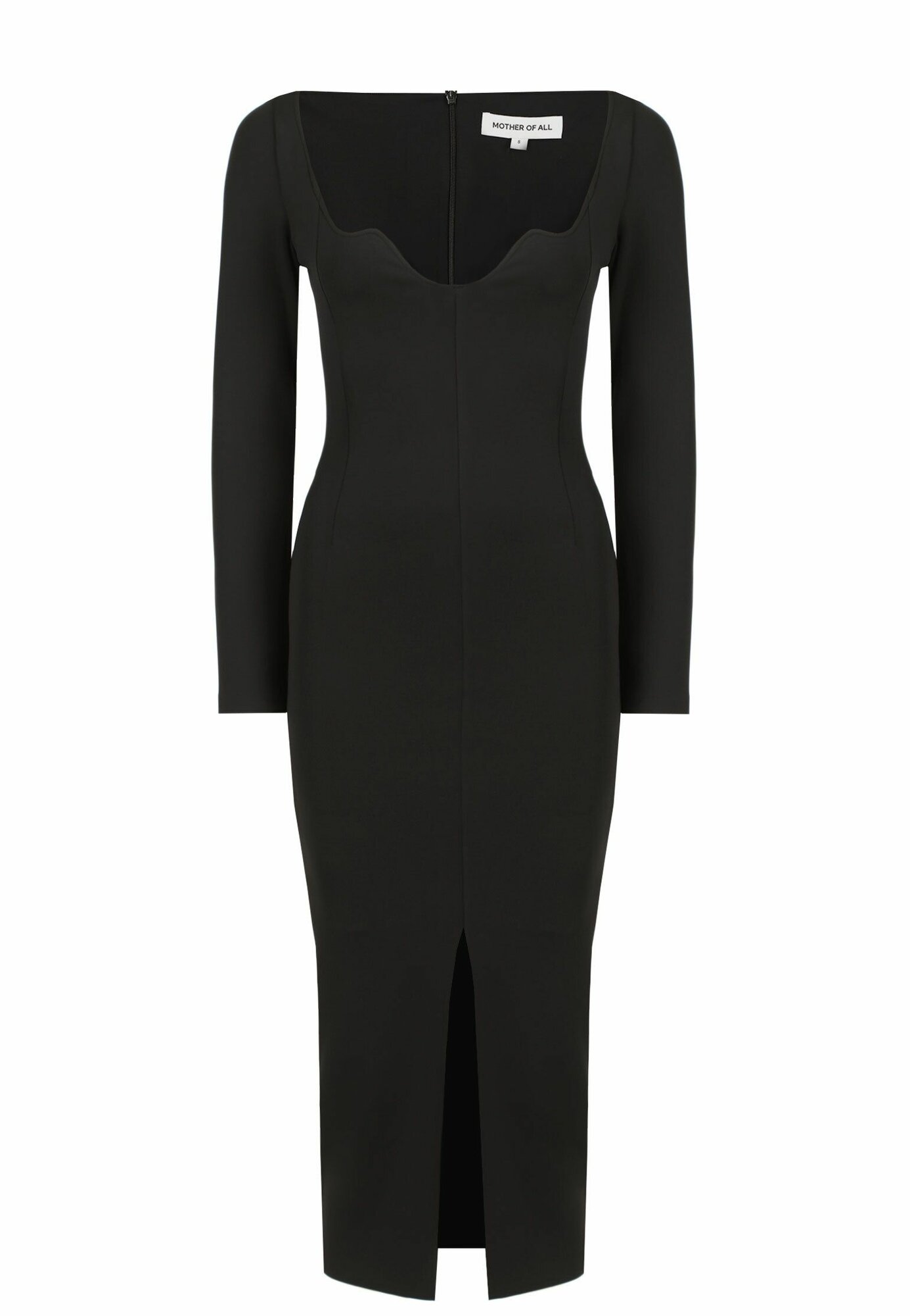 Облегающее платье с разрезом (черный / 40)