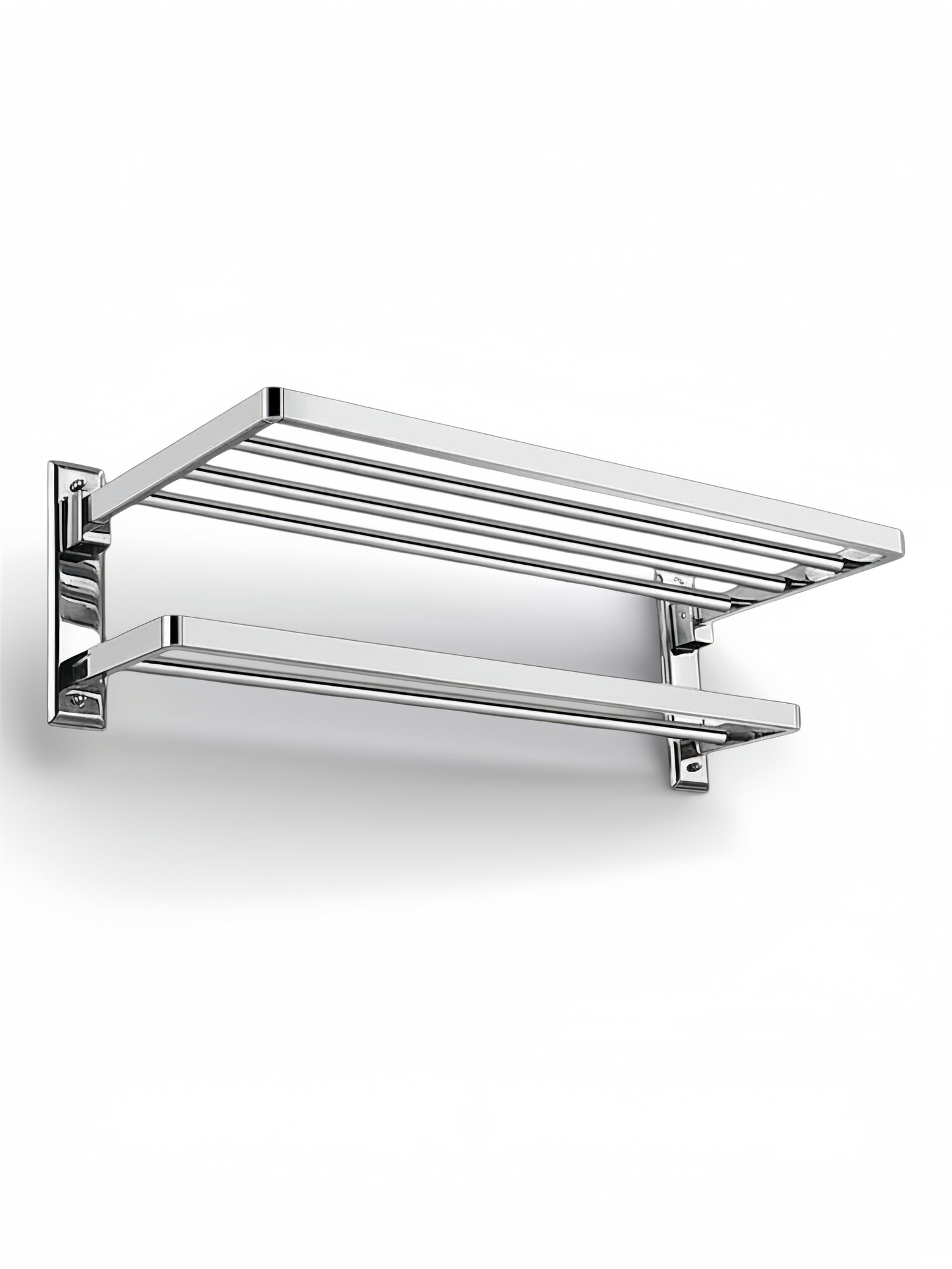 Держатель для полотенец , металлический, самоклеящийся, стальной, 50см — фото 1