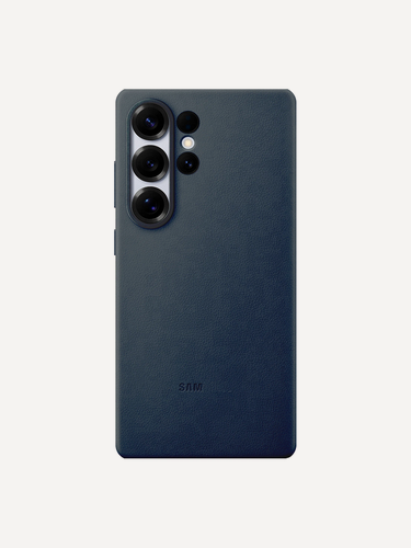 Изображение товара Кожаный чехол для Samsung Galaxy S25 Ultra / Kindsuit Case для Самсунг С25 Ультра, синий