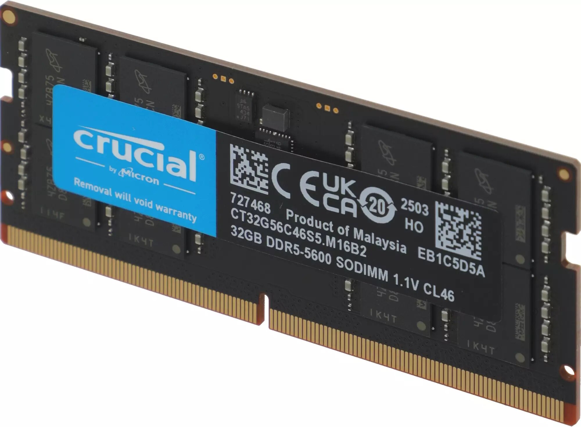 Crucial 32gb ddr5-5600 sodimm — купить по низкой цене на Яндекс