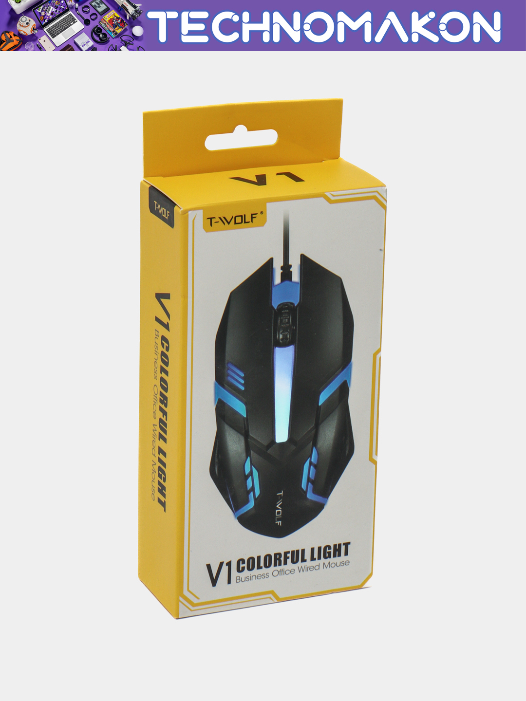 Игровая мышь T-Wolf V1, с подсветкой, с RGB-подсветкой и микрофоном