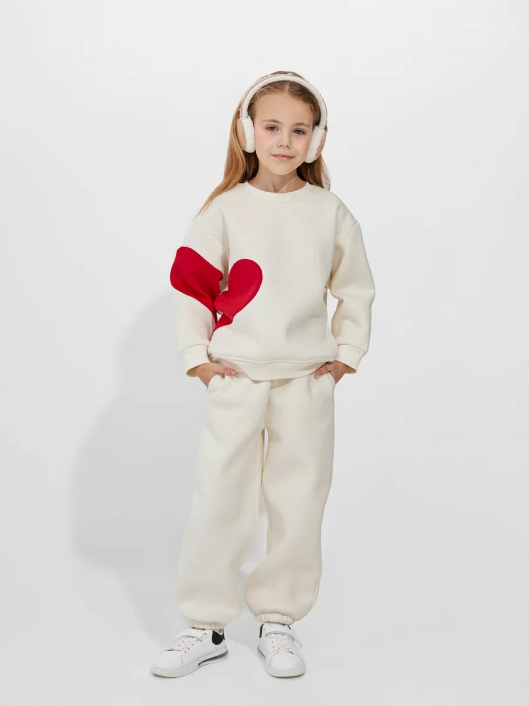 Костюм спортивный DNZ, размер 140, экрю — фото 1