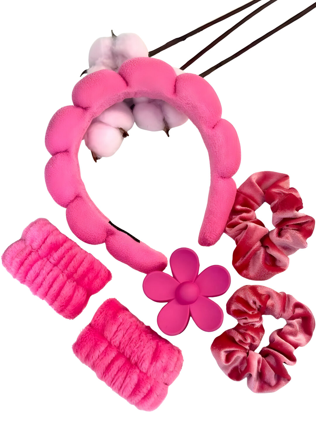 Косметический ободок для умывания и макияжа, с нарукавниками и аксессуарами