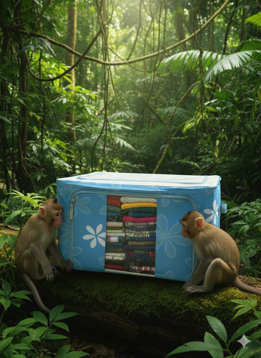 Тканевый органайзер для хранения одежды Практичный и вместительный короб-органайзер