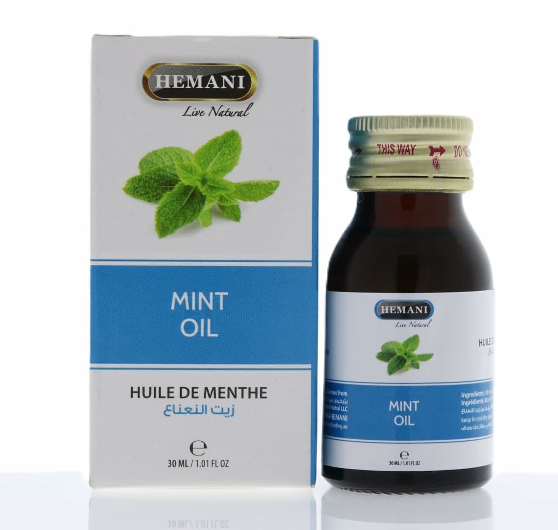 Hemani Mint Oil 30 мл — натуральное масло мяты для ухода, свежести и тонизирующего эффекта