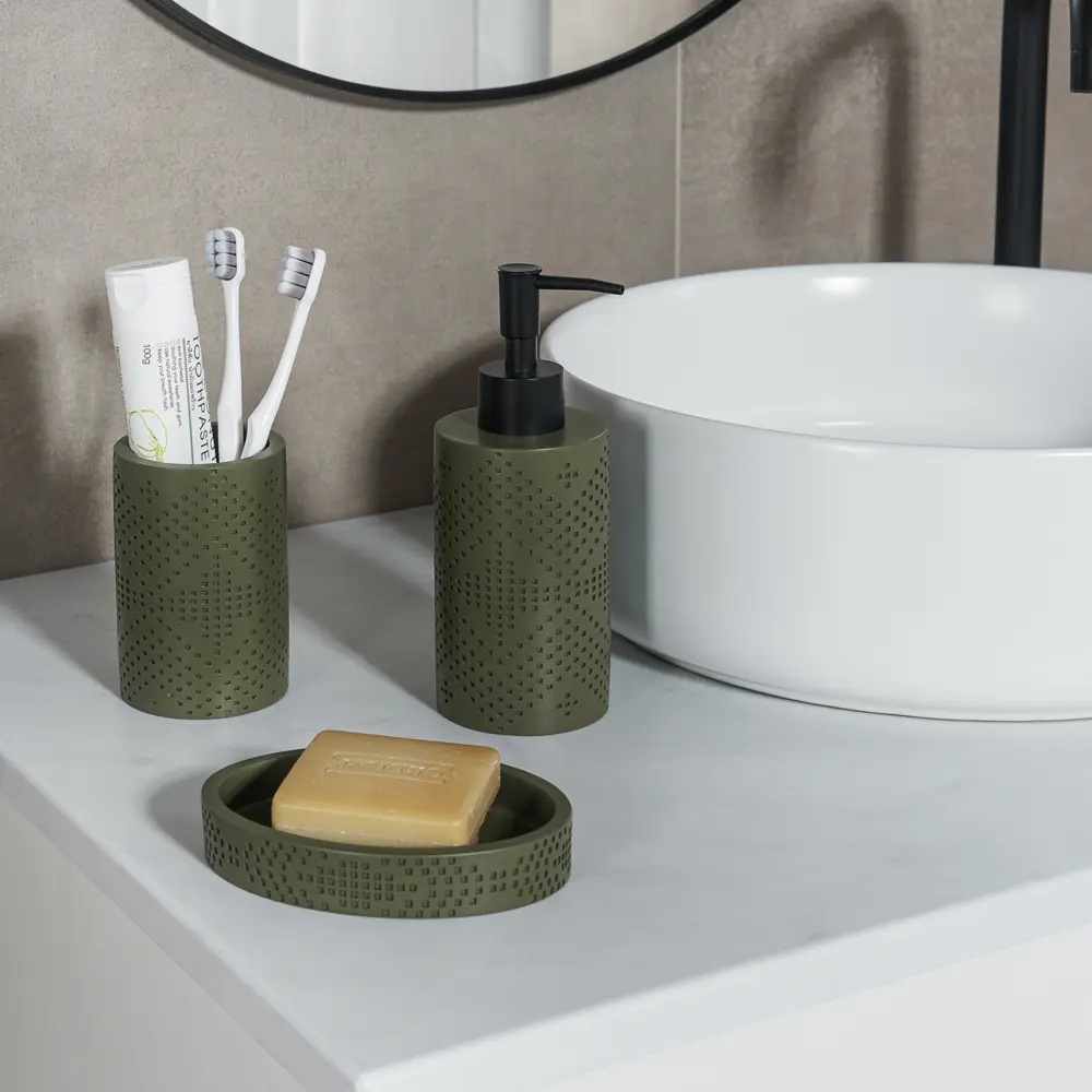 Дозатор для жидкого мыла Verran Rosemary полирезин цвет зеленый