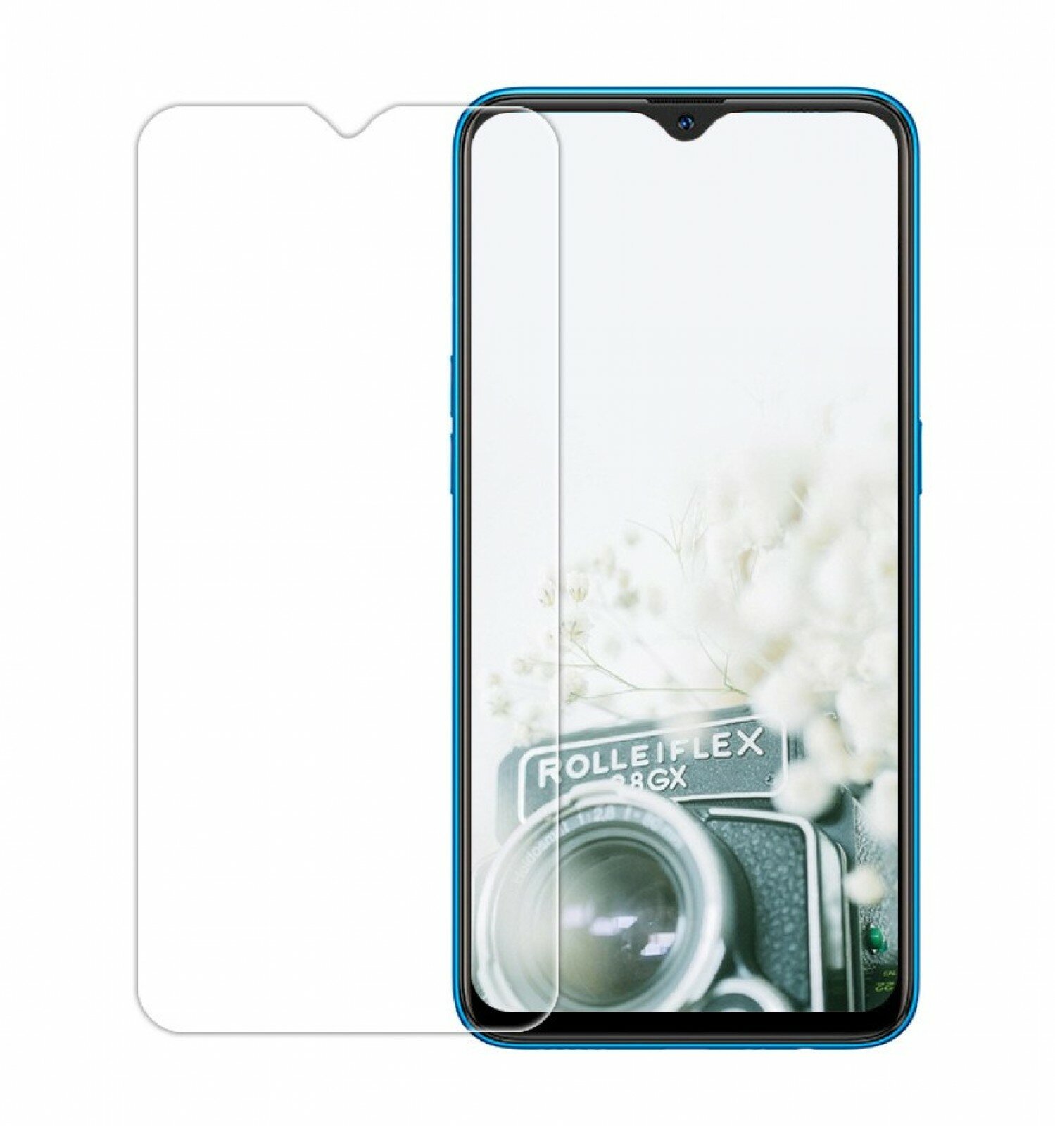 Защитное противоударное стекло MyPads для OPPO A12 с олеофобным покрытием