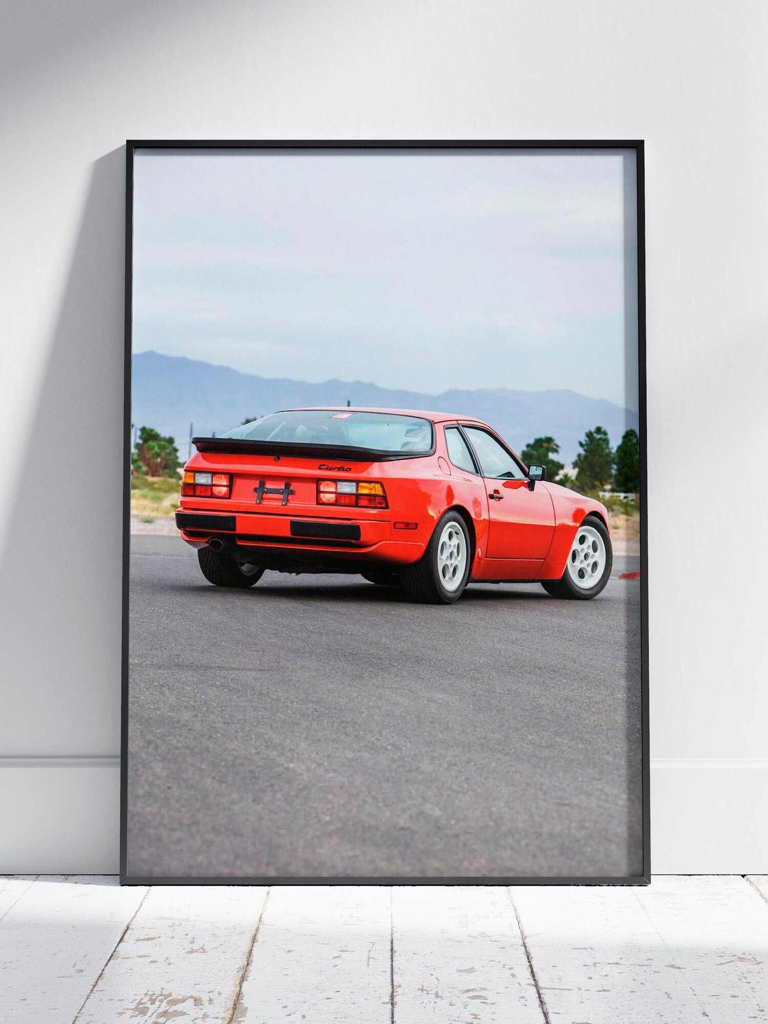 Плакат на стену для интерьера Авто и Мото (Порше 944 Турбо S - Porsche 944 Turbo S) - Постер по транспорту формата A4 (21x30 см)
