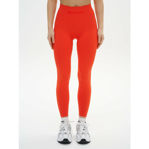 фото Легинсы спортивные rank seamless leggings, размер s, ярко-оранжевый
