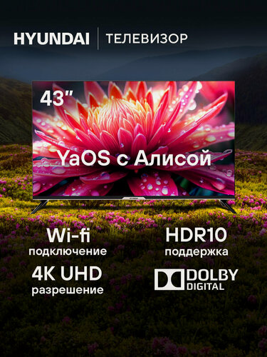 Изображение товара Телевизор Hyundai H-LED43BU7003, 43", LED, 4K Ultra HD, черный