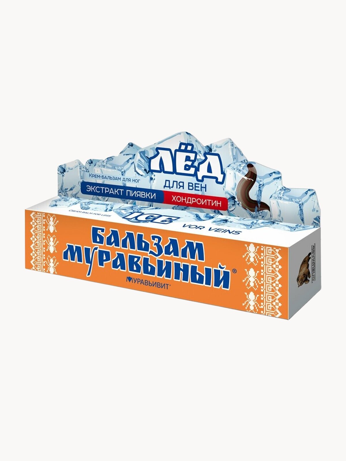 Крем-бальзам для ног ЛЁД экстракт пиявки formic balm муравьиный бальзам муравьивит muravivit