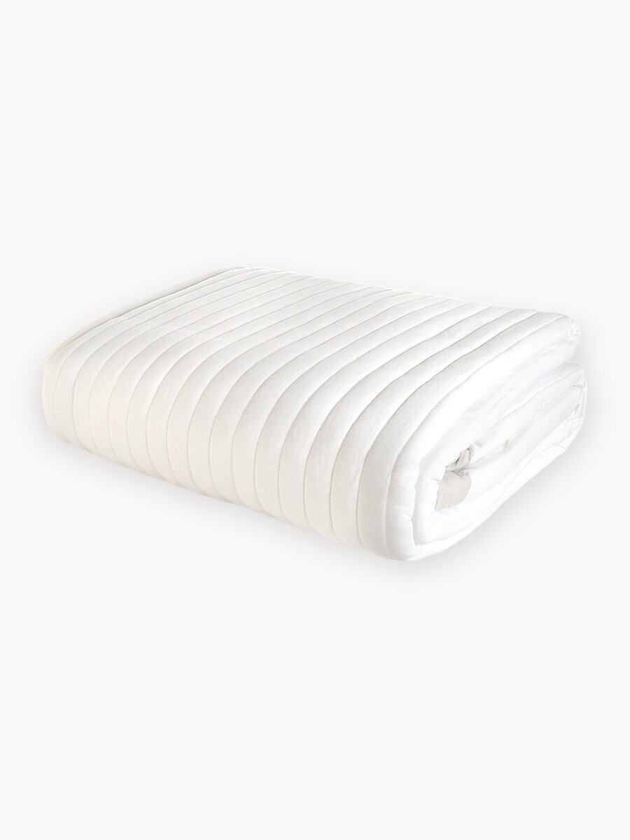 Покрывало DeNASTIA Structure 200x240см, полиэстер, цвет белый