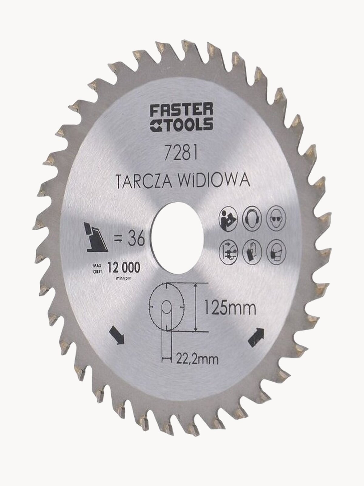 Диск пильный FASTER TOOLS для УШМ 125 мм 36 зуб.