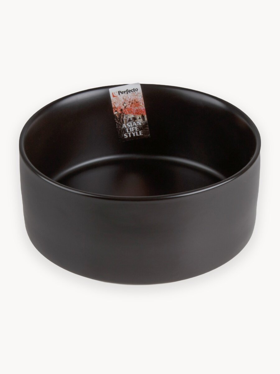 Салатник керамический PERFECTO LINEA Asian 17-155100, черный,15.5 см