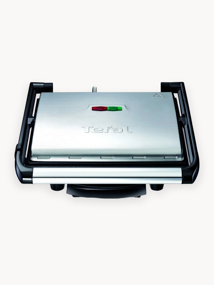 Электрогриль Tefal Panini Grill GC241D38 2000 Вт, антипригарное покрытие, черно-серый