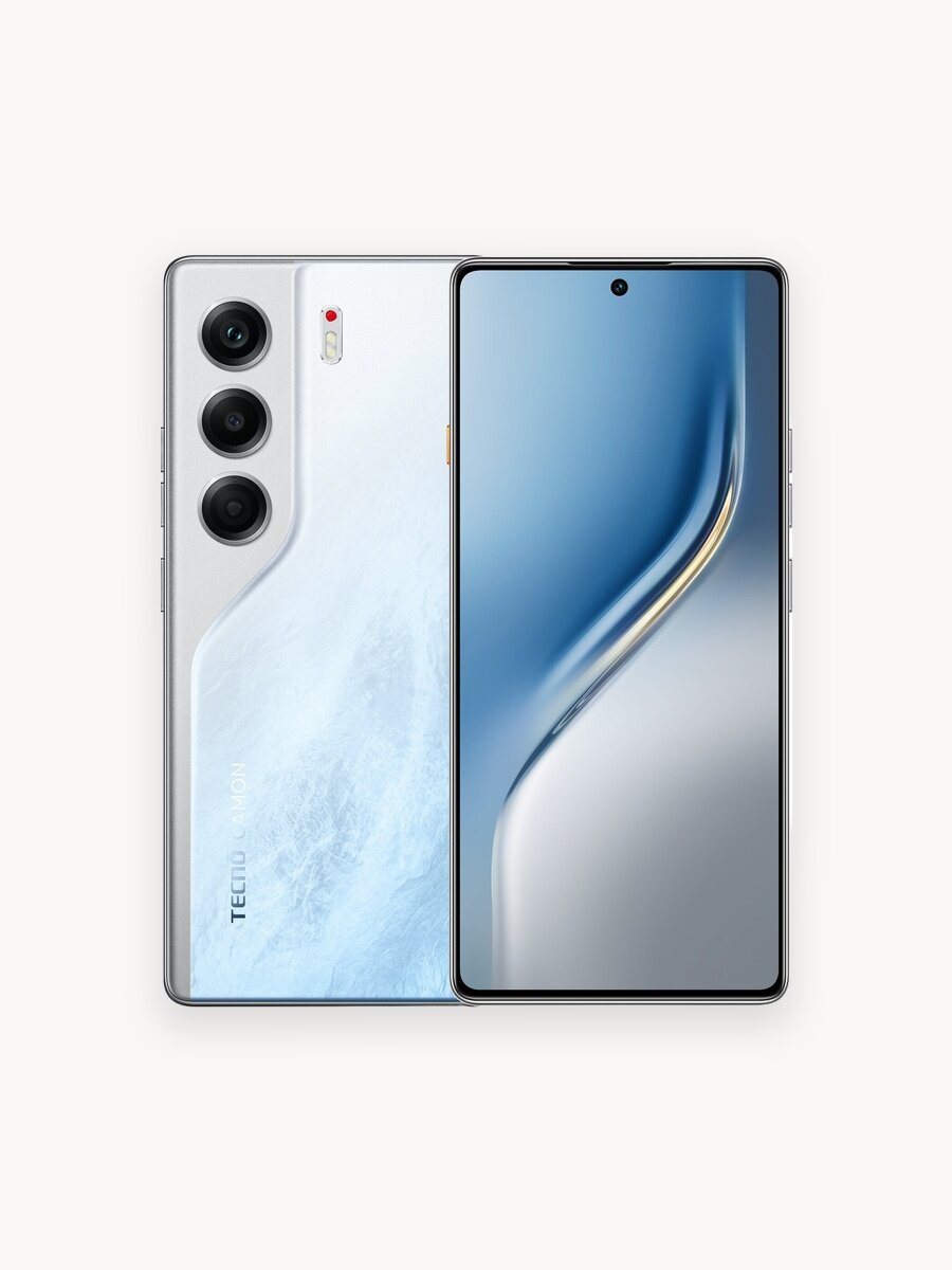 Смартфон TECNO Camon 40 8/256 ГБ Global для РФ, Dual nano SIM, ледяной белый
