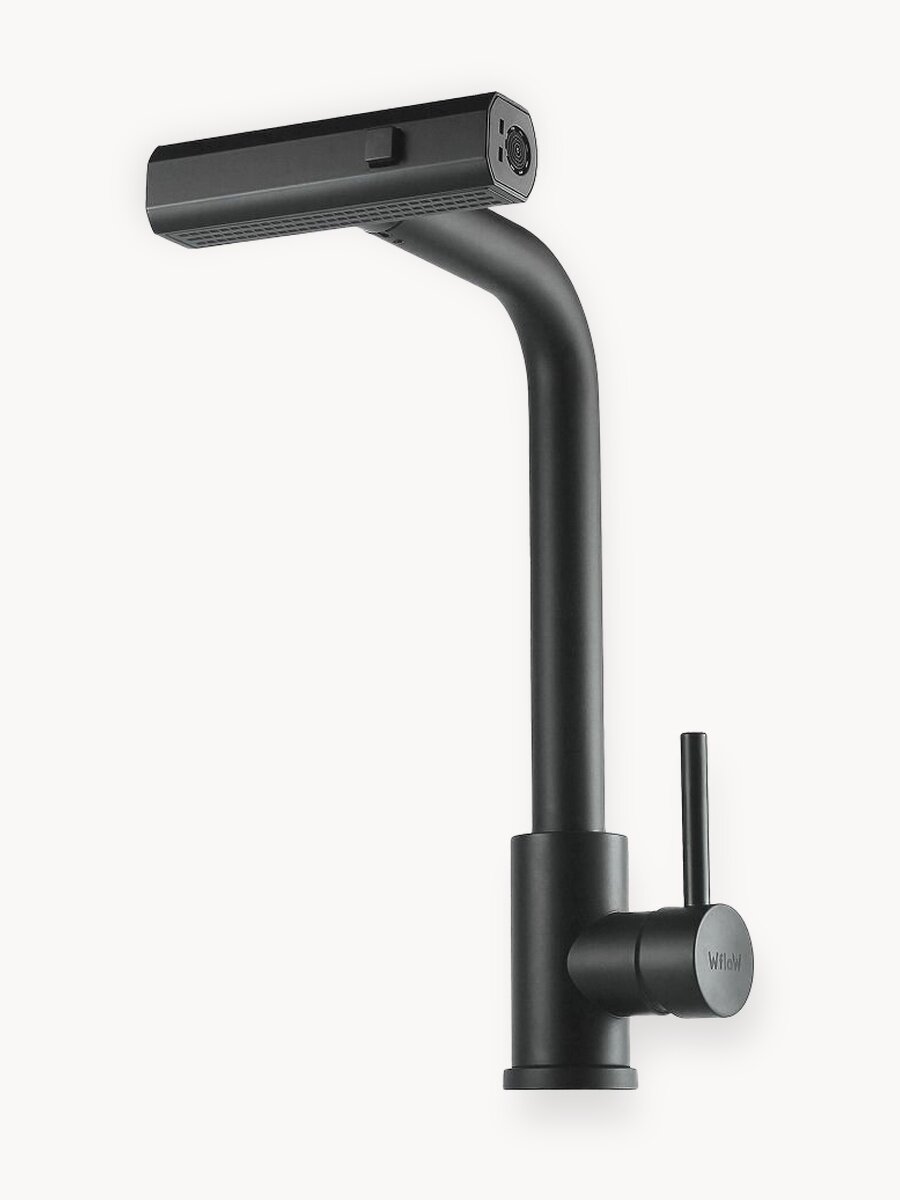 Смеситель для кухни с гибким выдвижным изливом, нержавеющая сталь, смеситель на кухню, смеситель кухонный черный матовый