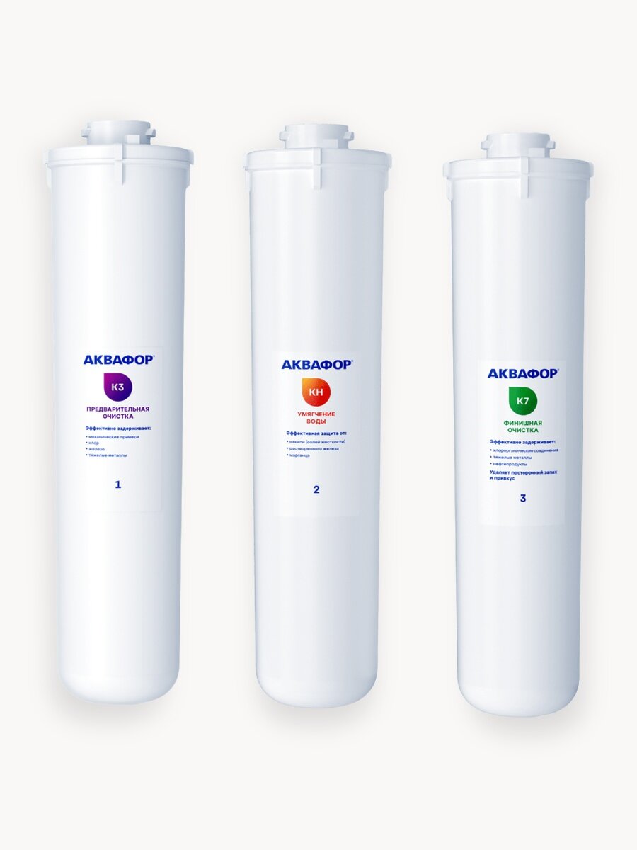 Комплект сменных модулей К3-КН-К7 для Аквафор Кристалл H умягчающий