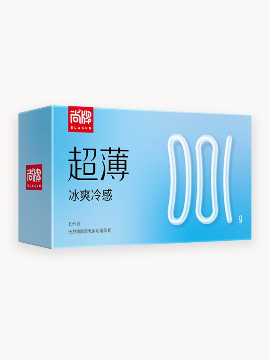 Презервативы, ультратонкие, охлаждающие, со смазкой, 18+ (10шт), ELASUN