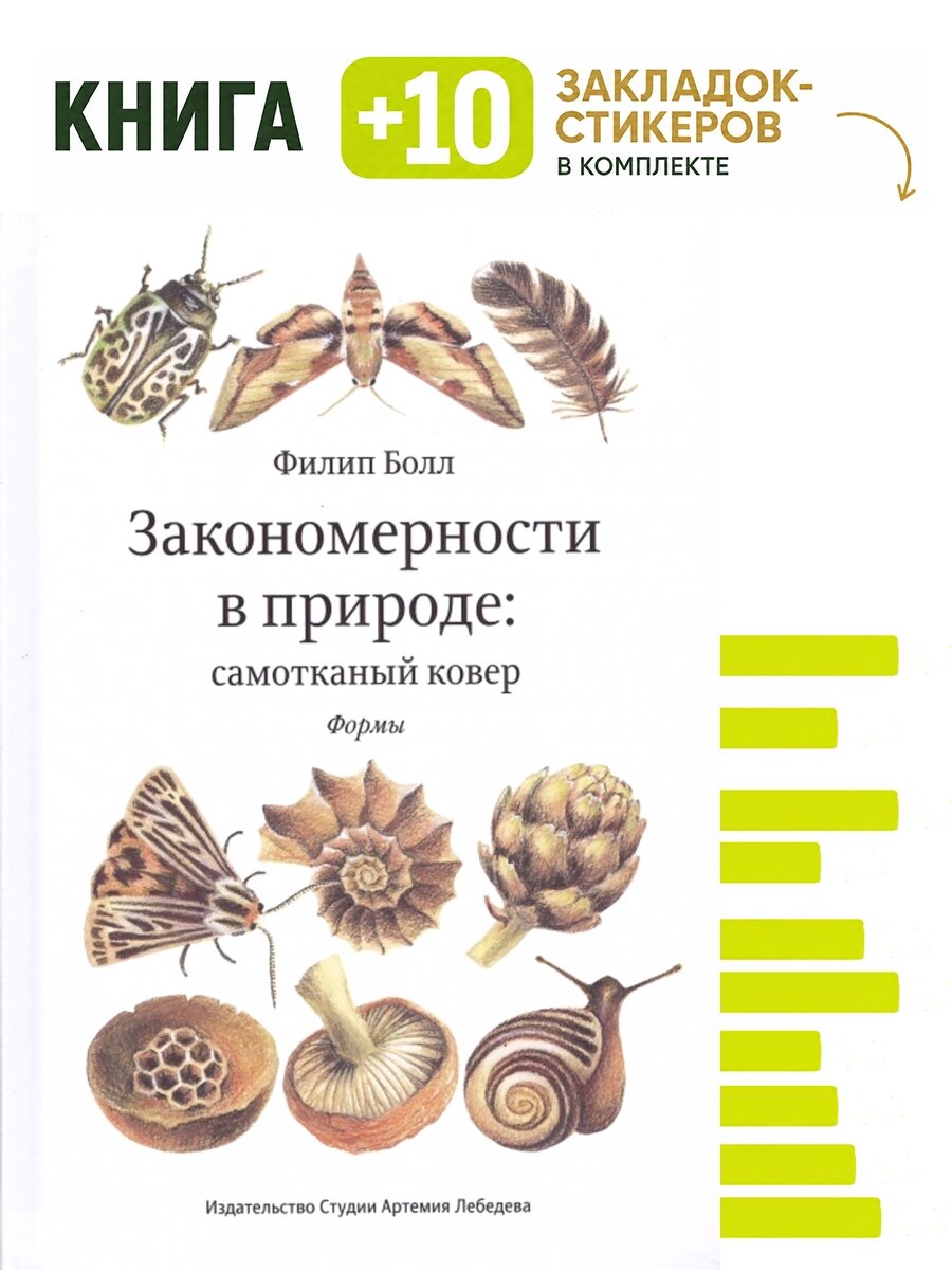 Закономерности в природе: самотканный ковер. Комплект: книга + 10 закладок-стикеров