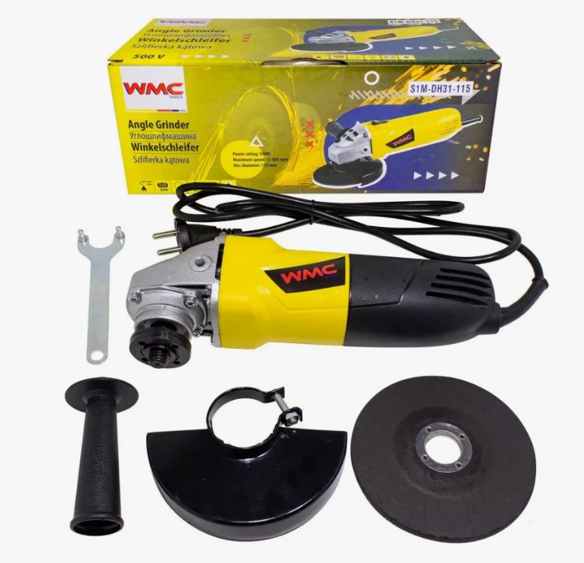 Шлифмашинка угловая Болгарка WMC Tool S1M-DH31-115 220в 500W/12000об. м