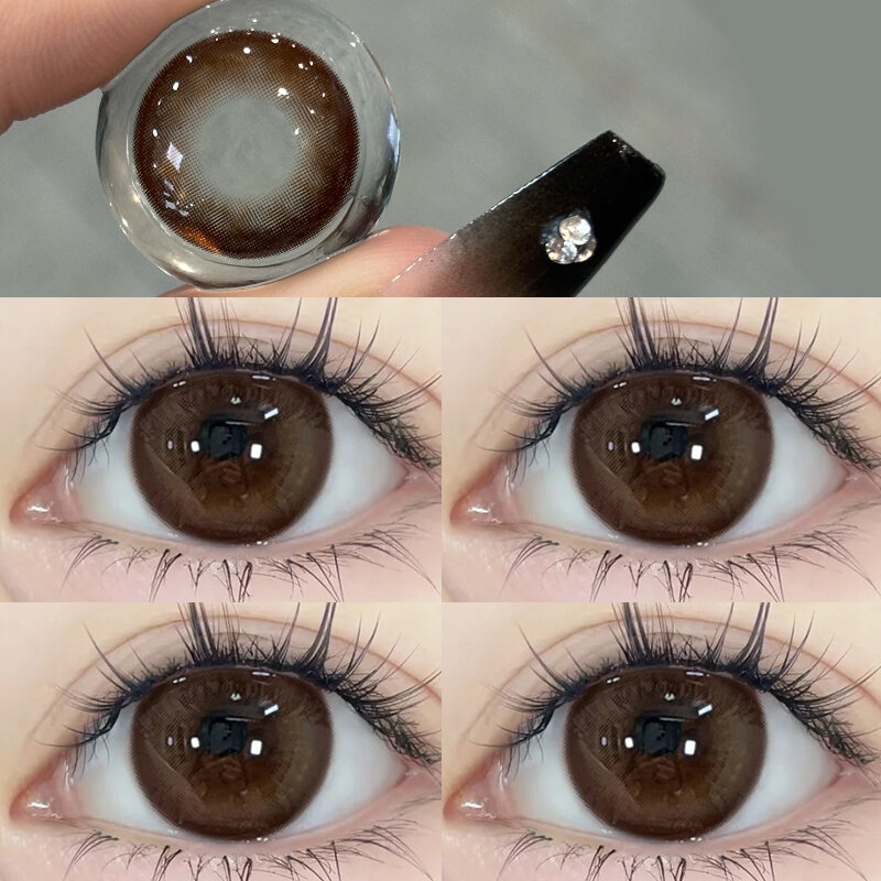 Mill Creek Цветные контактные линзы Коричневые линзы Увлажняющие и комфортные контактные линзы14.5/2PC