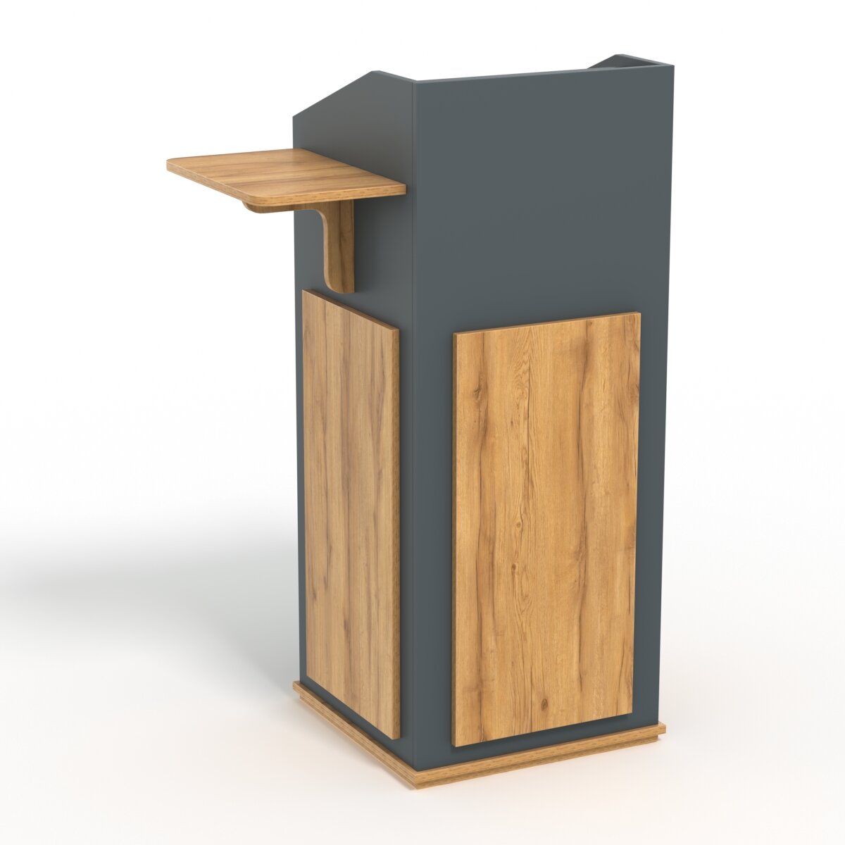 Трибуна "диктор" №83, Темно-серый и Дуб Золотистый. Производитель товара - компания Westcom.