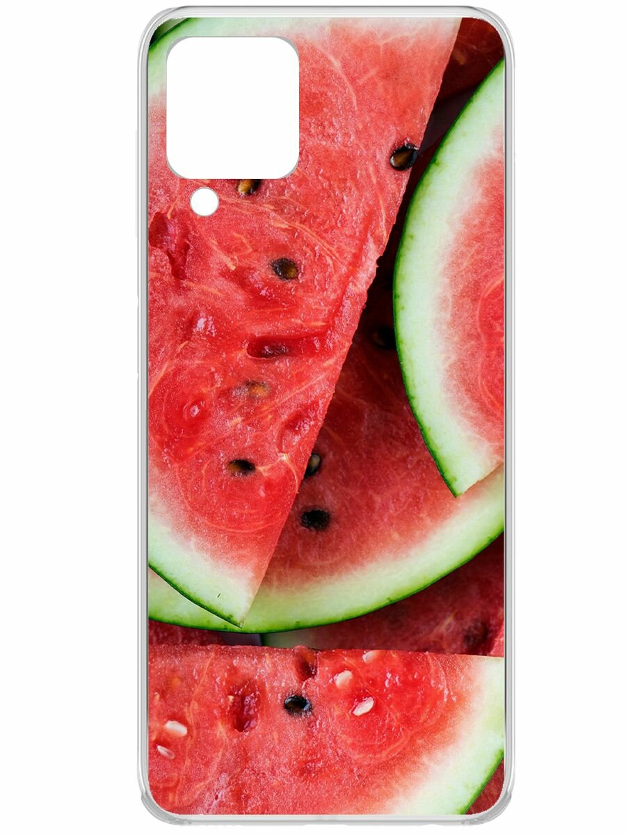Чехол-накладка Krutoff Clear Case Арбуз для Samsung Galaxy A22 4G (A225)