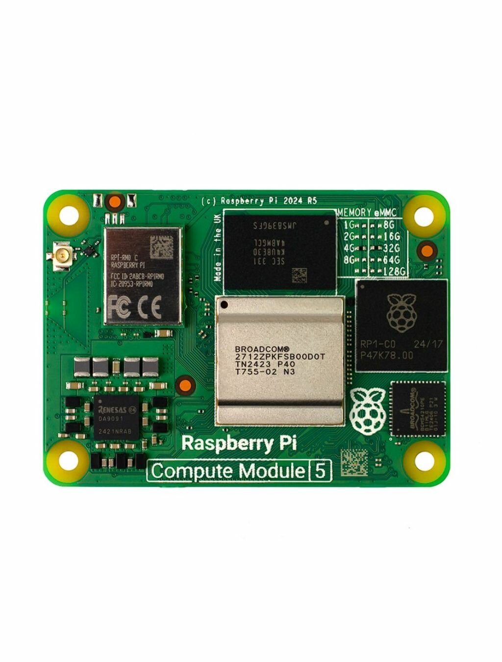 Вычислительный модуль Raspberry Pi CM5 ОЗУ 4ГБ eMMC 32ГБ
