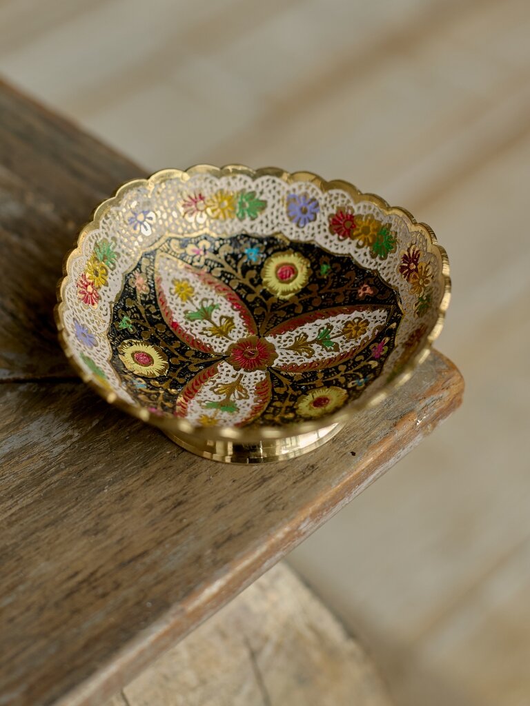 Конфетница BRONZA 4 дюйма эмаль бронза латунь универсальная компактная