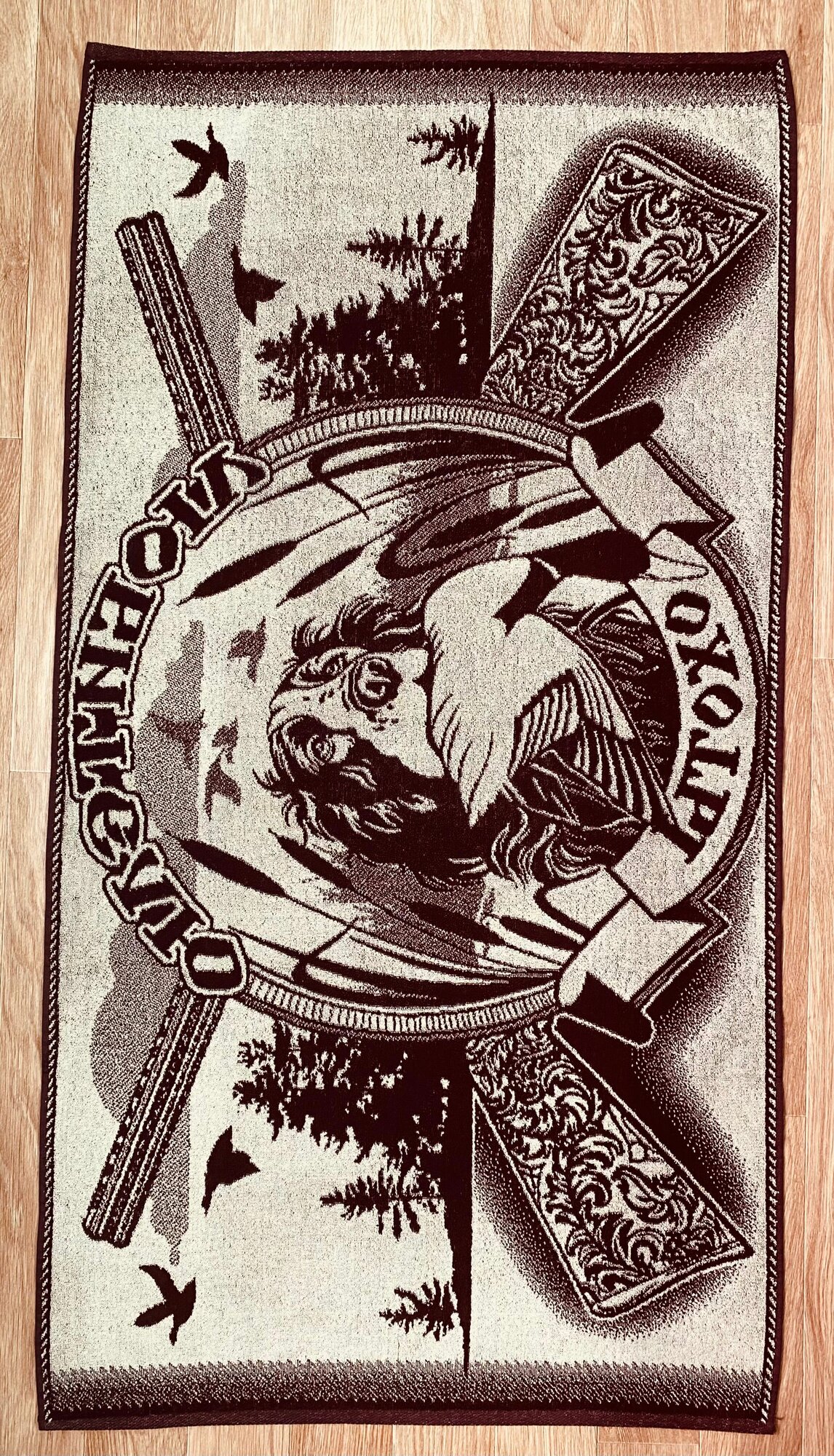 Полотенце махровое в подарок мужчине, мужу, папе, сыну, брату, дедушке "Любителю охоты" 70 х 140 см