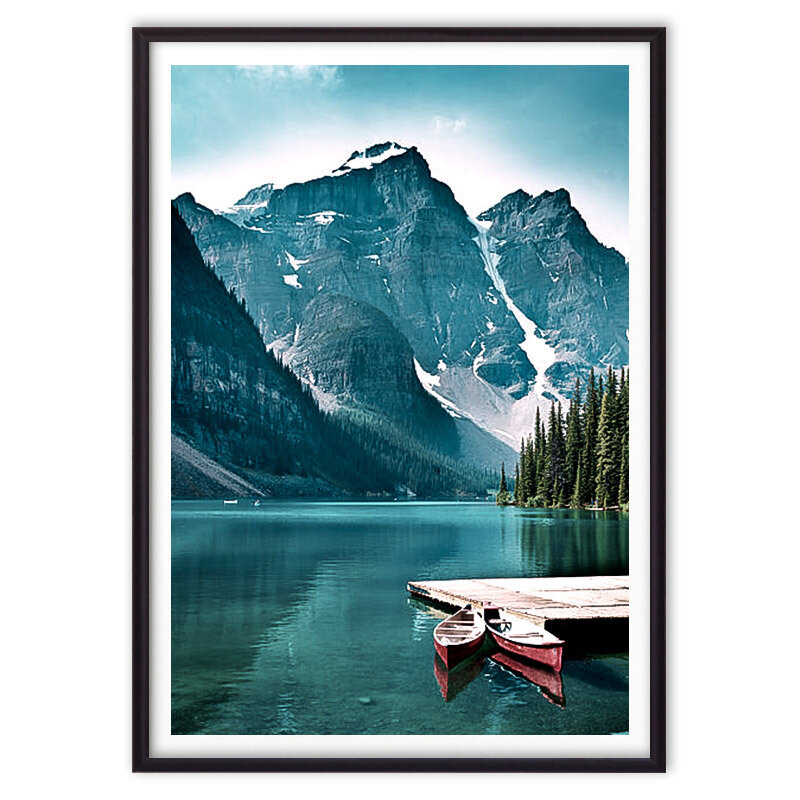 Постер в рамке Озеро Морена, 50х70 см