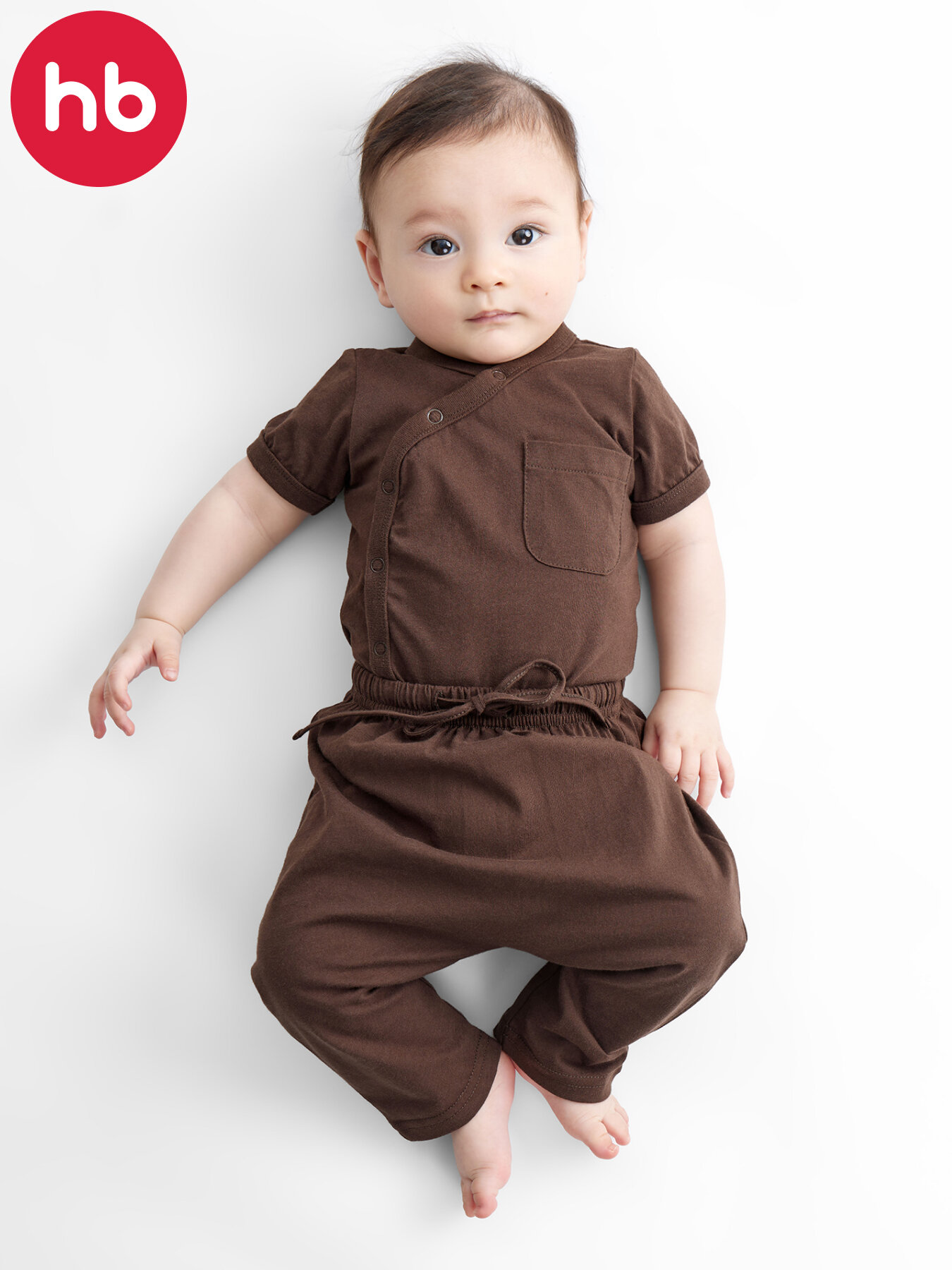 Комплект одежды Happy Baby Костюмы для малышей размер 80-86 темно-коричневый